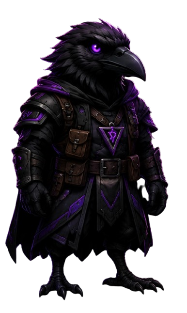 Mascote Raven Recruta